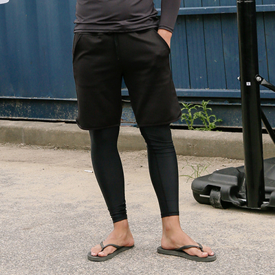 There's a bag of black pants and long pants